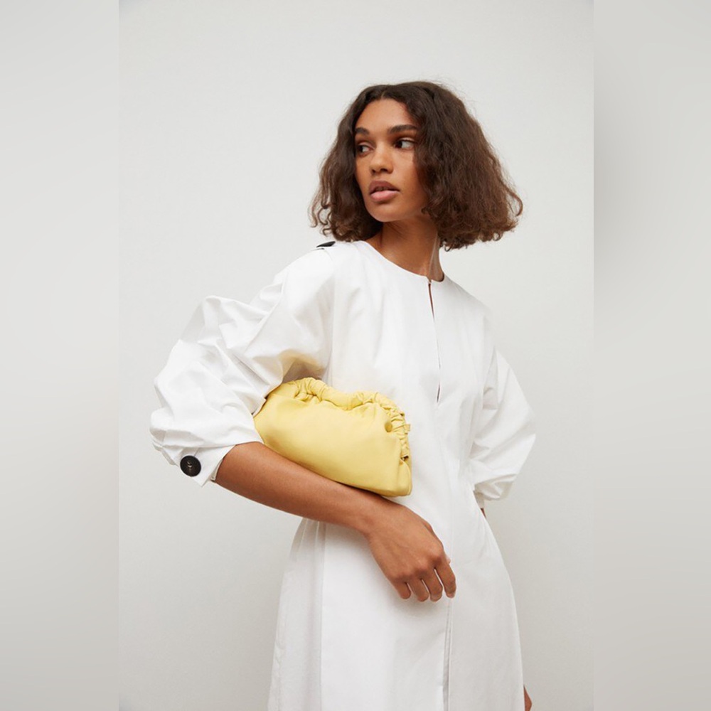Mansur Gavriel Pale Green MINI CLOUD CLUTCH